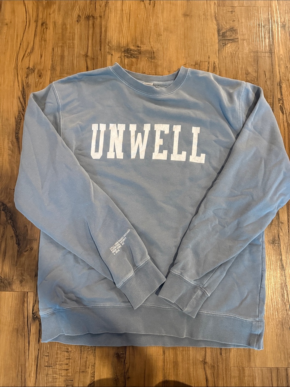 Unwell Washed-Light Blue Crewneck Sweatshirt